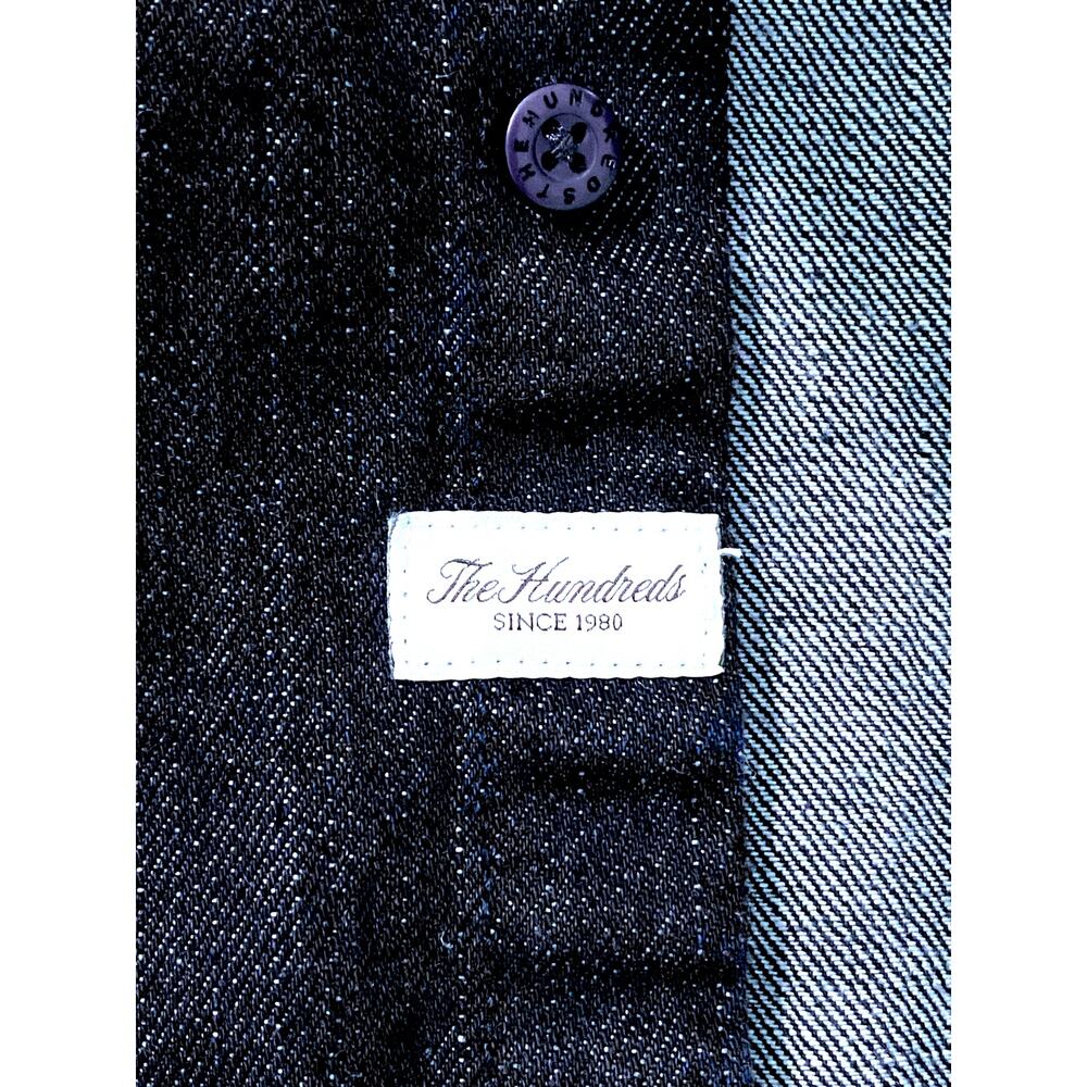 The Hundreds Denim 2 Pocket Mechanic Button Shirt Mens M Casual Skater Grunge - Picture 6 of 7